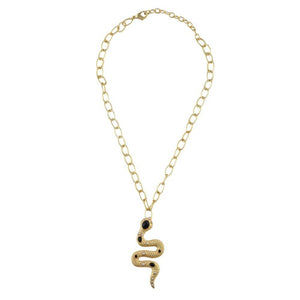 Serpentine Pendant and Chain