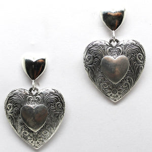 Lovelace Earrings- Antique Silver