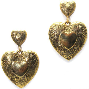 Lovelace Earrings- Antique Gold