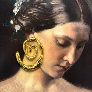 Golden Spiral Earrings art