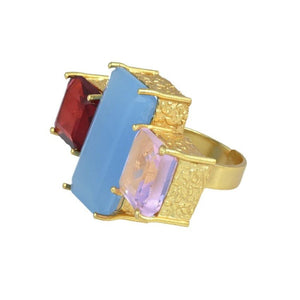 Almila Ring - Multi - Colored - CELESTINE - Designer Rings