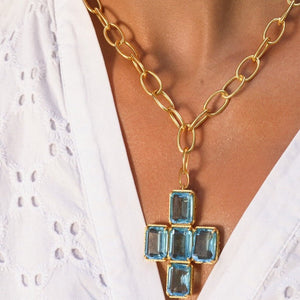 Bella Necklace - Aqua - CELESTINE - Designer Necklaces