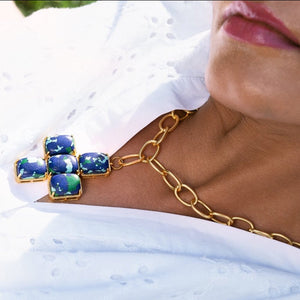 Bella Necklace - Blue - CELESTINE - Designer Necklaces