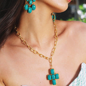 Bella Necklace - Turquoise - CELESTINE - Designer Necklaces