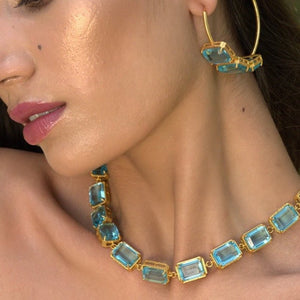 Catina Necklace - Aqua - CELESTINE - Designer Necklaces