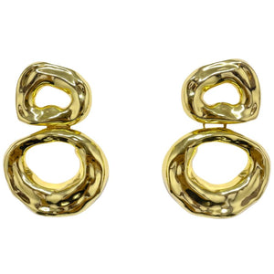 Golden Swirl Earrings - CELESTINE - Designer Earrings