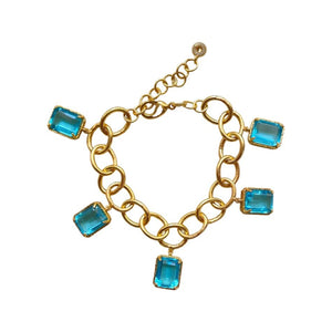 Marina Bracelet - Aqua blue - CELESTINE - Designer