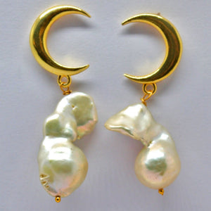 Moon Earrings - CELESTINE - Designer Earrings