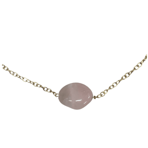 Rose quartz Neckpiece - CELESTINE - Designer