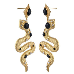 Serpentine Earrings - CELESTINE - Designer Earrings