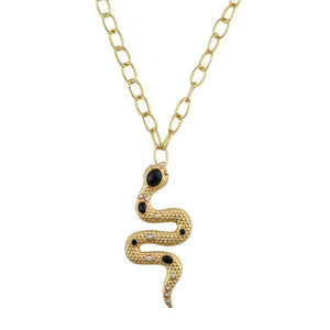 Serpentine Pendant and Chain - CELESTINE - Designer Charms & Pendants