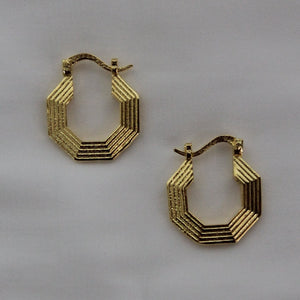 Textured Hoops - CELESTINE - Designer earrings