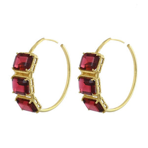 Celine Hoops - Red