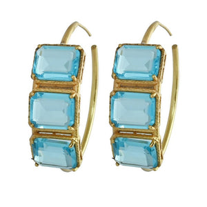 Celine Hoops - Aqua