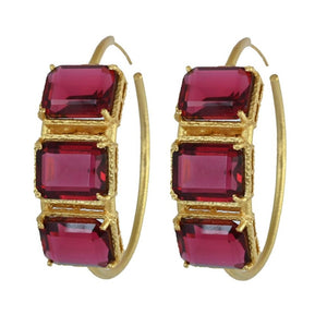 Celine Hoops - Red