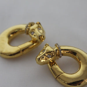 Buy Rare Vintage Givenchy Jaguar Panther Hoop Earrings for Pierced Online  in India  Etsy